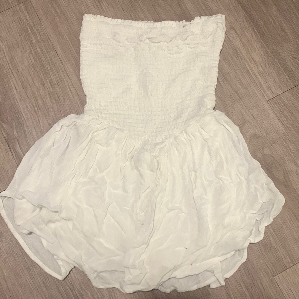 BLUE LIFE white strapless dress